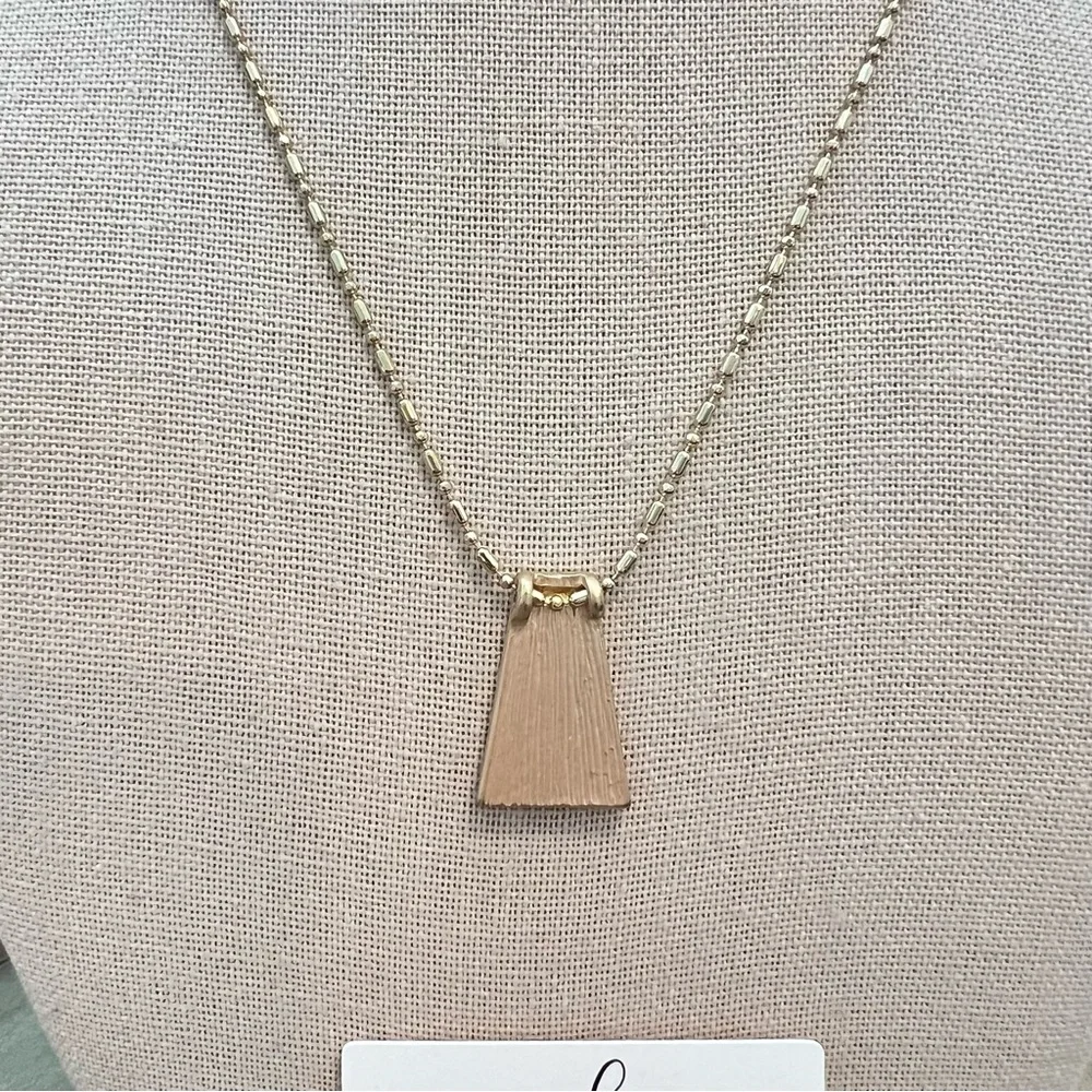 NWT Gold Tone Chain with Enamel Slide Pendant Necklace with Earrings | Boutique